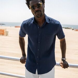 Eddie Bauer Linen Button-Up Shirt